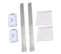 AKOOSY 2 Sets Notched Guitar Neck Straight Edge Luthier Tools with Serrated Design for Accurate Fretboard and String Height Measurement Practical Guitar Accessories for Repair and