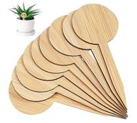 AKOOSY 20 Pcs Bamboo Plant Labels T Shape with Thicken Signpost, Easy to Insert The, Natural Bamboo Material Miniature Decors for Seedlings and Plants in Garden and Landscaping