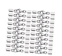 AKOOSY 20 PCS Silver DIY Jewelry Lobster Clasp Durable Iron Alloy Pendant Clasps for Bracelets Necklaces Earrings and Charms Electroplated Finish for Comfortable Touch and Elegant Look