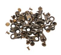 AKOOSY 20 Sets Alloy Boot Lace Buckles with Rivets for Hiking Climbing Shoes Decorative Eyelets and Hooks for High-top Sneakers and Outdoor Boot Repair Accessories