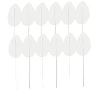 AKOOSY 200Pcs Delicate Faux Leaf Decor for Wedding Home Handmade Artificial Leaves with Stems Fade Resistant for DIY Wreaths and Party Decorations