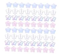 AKOOSY 200pcs Star Beads for Jewelry Making Vibrant Transparent Blue Pink Purple Colors Spacer Charms for Bracelets Necklaces Earrings DIY Craft Supplies