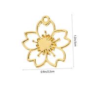 AKOOSY 20pcs Cherry Blossom Alloy Open Frame Pendants for DIY Jewelry Making Hollow Epoxy Resin Craft Charms with Alloy Material for Resin Filling and Accessories