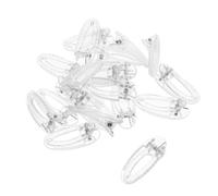 AKOOSY 20PCS Clear Mini Snap Hair Clips for Women, Small Oval Plastic Hair Barrettes, Secure Grip for School