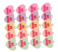 AKOOSY 20Pcs Love Heart Charms for DIY Jewelry Making Heart Pendants for Bracelets Keychains and Accessories Safe Durable Easy to Use Craft Supplies