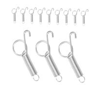AKOOSY 20Pcs Metal Spring Latch Hooks for Small Animal Cage Doors Multi Functional Pet Cage Clips for Rabbit Dog Cat Parrot Guinea Pig Squirrel Easy Install and Remove Silver