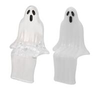 AKOOSY 20pcs Miniature Ghost Figurines Sitting Resin Ghost Statues for Halloween Garden and Tabletop Decor for DIY Haunted House Micro Landscape