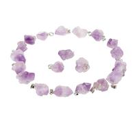 AKOOSY 20Pcs Natural Irregular Amethyst Pendants 15-20Mm Crystal Charms for Jewelry Making DIY Necklace Beads Craft Accessories