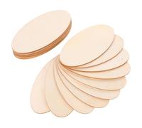 AKOOSY 20pcs Oval Wooden Cutouts Natural Unfinished Wood Pieces for DIY Painting and Educational Art Projects Blank Wood Ornaments for Creative Crafting and Artistic Development
