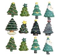 AKOOSY 20pcs Resin Christmas Tree DIY Accessories Set, Xmas Ornaments for Handmade Decoration, Assorted Styles Craft Embellishments for Holiday Tree Random Style