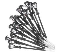 AKOOSY 20pcs Warm White Miniature Yard Lamp Models with Double-headed Street Lights for Model Trains and Garden Decoration, Small Scale 1:100 Lamps for DIY Landscape and Courtyard