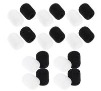 AKOOSY 20pcs Windproof Microphone Windscreens Sponge Covers for Headset Lavalier Handheld Mics Noise Suppression Wind Muff for Outdoor Streaming and Clear Sound Recording
