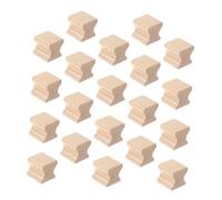 AKOOSY 20Pcs Wooden Stamper Blocks Blank Wood Discs with Rounded Edges for DIY Crafting Stamp Making Kit Scrapbooking Stamping Supplies for Creative Projects