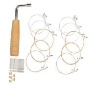 AKOOSY 21pcs Lyre Strings Kit Metal Tuning Wrench and Lyre Harp Pins Replacement String Nails Set for Professional Changing and Harp Peg Tuning Accessories