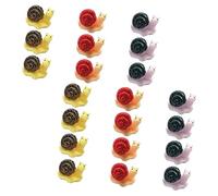 AKOOSY 21pcs Miniature Resin Snail Statues Garden Decorations Snail Shaped Ornaments for Indoor Outdoor Home Bonsai Desk Lightweight Fairy Scene Sculptures