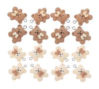 AKOOSY 24pcs Resin Bear Jewelry Charms for DIY Necklace Bracelet Making Smooth-edged Hanging Ornaments for Earrings Keychains Multi-use Craft Supplies