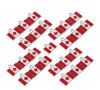 AKOOSY 25pcs Canada Flag Charms Enamel Maple Leaf Pendants for DIY Bracelets Keychains Backpack Decorations Lightweight Souvenir Canadian Culture Accessory