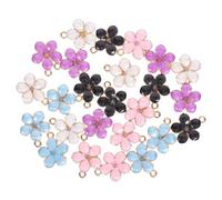 AKOOSY 25Pcs Flower Shaped Charms for DIY Jewelry Making Creative Floral Designed Pendants for Earrings Necklaces Bracelets and More present for Friends and Family