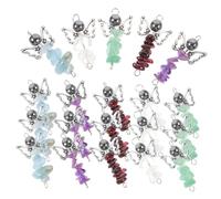 AKOOSY 25Pcs Mixed Color Angel Charms Decorative Pendants for Jewelry Making Stone and Alloy Material Lightweight Charms for Necklace Bracelet Earring DIY Crafting