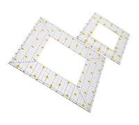 AKOOSY 2pcs Acrylic Quilting Ruler for Fabric with Hollow Square Design, Good Toughness, Suitable for Drawing and DIY Embroidery, for Professional and Hobbyist Sewing Projects