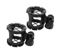 AKOOSY 2pcs Adjustable Desktop Microphone Stand Mic Holder with Strong Stability and Vibration Reduction for Podcasting Broadcasting Online Meetings Black