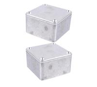 AKOOSY 2pcs Aluminum Guitar Pedal Enclosure DIY Unpainted Box for Effects Pedal Board Case High Protection for Compatibility and Easy Installation