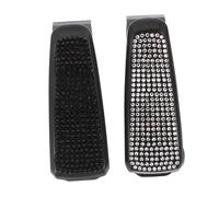 AKOOSY 2pcs Car Sun Visor Glasses Clips with Rhinestone Decoration Durable Sunglasses Holder for Car Organizer Multifunctional Storage for Glasses Bills Certificates Easy to Install