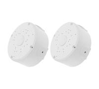 AKOOSY 2pcs Cctv Junction Box Dome Camera Ceiling Mount White Camera Mounting Base Plastic Waterproof Cable Management Box Schools and Outdoor Environments