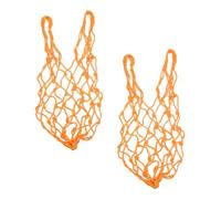 AKOOSY 2pcs Chicken Foraging Basket Hanging Net Bags Wear Resistant Vegetable Fruit Feeders for Poultry Hens and Birds Easy to Clean and Replace