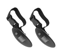 AKOOSY 2pcs Electronic Luggage Scale Baggage Scale for Large Bags Weigh for Baggage Luggae Luggage for Suitcases Hanging Digital Travel Abs Black