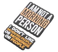 AKOOSY 2pcs Funny Letter Brooch Pins Unique English Slogan Metal Lapel Pins Versatile Party Accessories for Men and Women Cute Cartoon Shawl Buckle