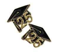 AKOOSY 2pcs Graduation Cap Brooch Pin Elegant Metal Lapel Pins for Graduates Keepsake for Graduation Ceremonies and Exam Celebrations Sophisticated Design with Fine Detailing