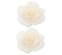 AKOOSY 2pcs Handmade Rose Shoe Flowers Fabric Decorations for High Heels Party Wedding and Daily Wear Shoe Accessories