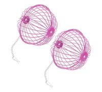 AKOOSY 2pcs Hanging Bird Nesting Material Holder Bird Nesting Wire Basket for Patio Outdoor 12.99x5.12x5.12in Stainless Steel Globe Weatherproof Supports