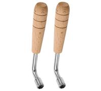 AKOOSY 2pcs Harp Tuning Wrenches with Comfortable Wood Grip Precision Tools for Lyre Harp and Other Stringed Instruments Stainless Steel Construction for Accurate Melody Instrument