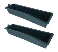 AKOOSY 2pcs Heavy Duty Livestock Feeder Trough Plastic Poultry and Goat Feeding Container with Spill-resistant Design for Cattle Horses Sheep Pigs Calves Deer and Chicken Watering