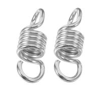 AKOOSY 2pcs Heavy Duty Stainless Steel Spring Hooks for Hanging Chairs Impact-reducing Suspension Hangers for Porch Patio Hammock Egg Chairs with Easy Installation