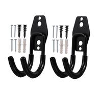 AKOOSY 2pcs Heavy Duty Stainless Steel Wall Hose Hanger with Rubber Support Outdoor Water Hose Holder for Garden Storage Prevents Sagging