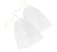 AKOOSY 2Pcs Honey Strainer Bags Nylon Mesh Filter Net Multipurpose Beekeeping Supply for Filtering Juice Soy Milk Residue Reusable and Washable with Drawstring Seal
