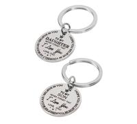 AKOOSY 2Pcs Inspirational Family Affection Keychain Lettering Ornament Gifts From Father and Mother Daughter for Birthday Graduation
