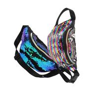 AKOOSY 2pcs Mermaid Sequin Waist Bag for Women Crossbody with Adjustable Strap Glitter Design Large Capacity for Travel Outdoor Activities and Parties