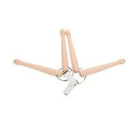 AKOOSY 2pcs Mini Wood Drumstick Keychain Percussion Key Chain Ring for Music Drummers Double Drumstick Holder Key Ring and Accessories