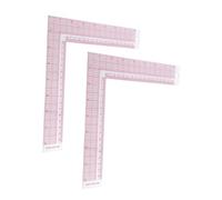 AKOOSY 2pcs Plastic Sewing Ruler with Clear Scale Wear-resistant Measuring Square for Clothing Pattern Making Precise Tailor Ruler for Patchwork and Fabric Drafting