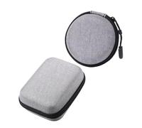 AKOOSY 2pcs Portable Earphone Mic Bag with Zipper EVA Protective Storage Case for Wireless Microphone and USB Flash Drives Outdoor Cable Organizer Pouch Compact and Scratch-Resistant for