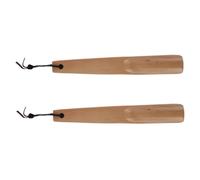 AKOOSY 2pcs Portable Shoehorn with Hanging Rope Shoe Lifter Tool for Men Women Seniors Comfortable Design Reduces Bending and Protects Shoes