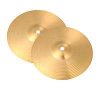 AKOOSY 2Pcs Professional Brass Drum Cymbals Replacement Jazz Drum Parts Durable Alloy Brass Cymbals with Impact Resistance for Musicians