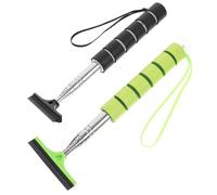 AKOOSY 2pcs Retractable Car Rearview Mirror Wiper with Ergonomic Handle Portable Side Mirror Squeegee Window Cleaner Tool for Cleaning