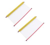 AKOOSY 2Pcs Reusable Chinese Calligraphy Water Writing Scrolls with Yellow Velvet Backing Absorbent Plain Rice for Beginners and Professional Home Calligraphy Practice