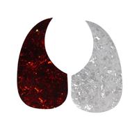 AKOOSY 2pcs Self-adhesive Guitar Pickguards Professional Anti-scratching Protective Stickers for 40/41 Inch Acoustic Folk Guitar with White Iridescent and Dark Brown Tortoise Shell
