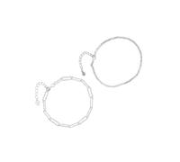 AKOOSY 2Pcs Shiny Silver Women Bracelets Versatile Daily Bangles for Beach Party Concert Elegant Hand Chains with Unique Design Twisted Chain Styles